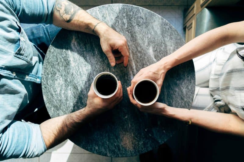 couple having coffee 