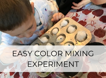 easy color mixing experiment