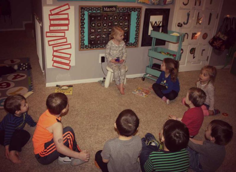 group of children in a circle 