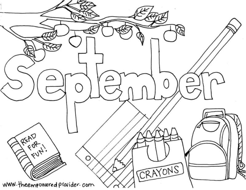 september coloring page