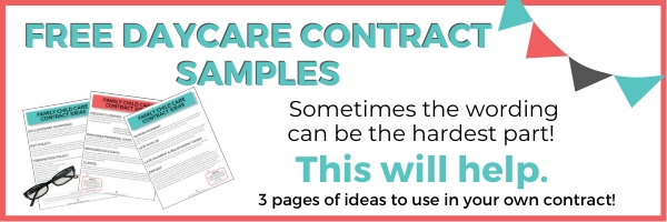 daycare sample contract