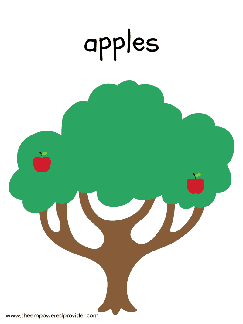 apple tree play dough mat printable