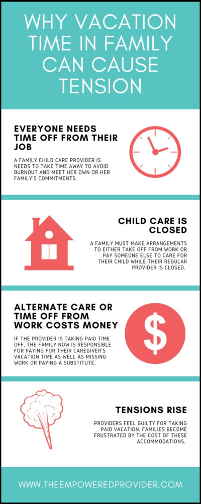 home daycare vacation policy info graphic