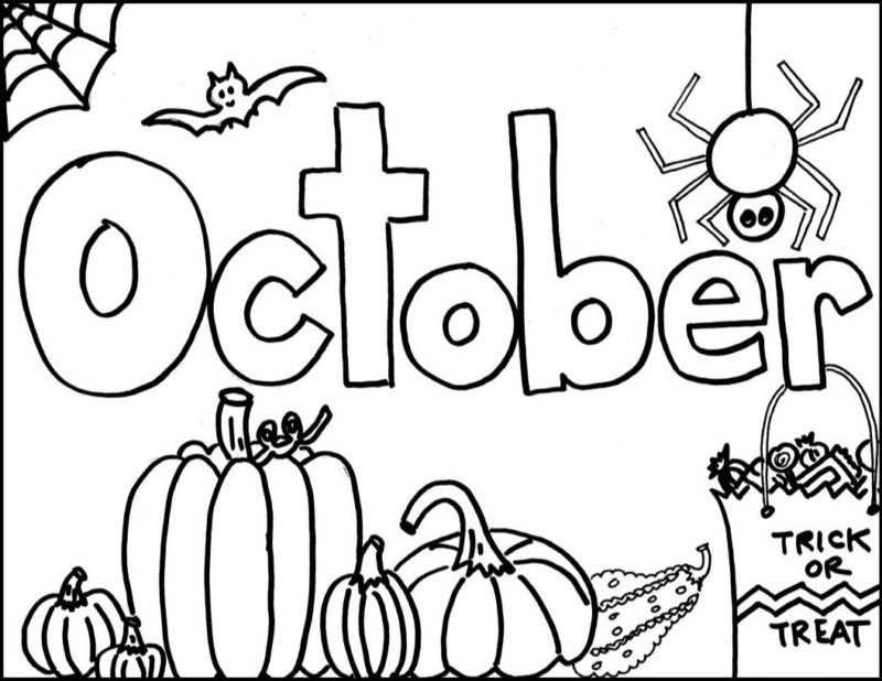 October Coloring Pages For Kids Coloring Pages