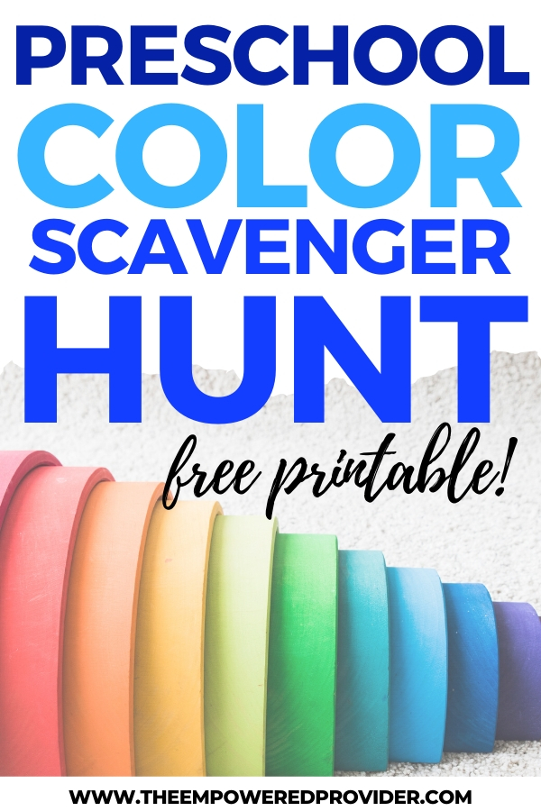 rainbow scavenger hunt activity